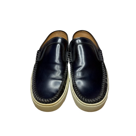 Harrys of London Men Loafer Slide Old Money Handmade Leather Blue Vibram Mule 42